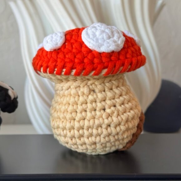 *Pre-Made Plushie* The Woobles Mushroom House (Book Pattern Exclusive w/mod) - Picture 3 of 9